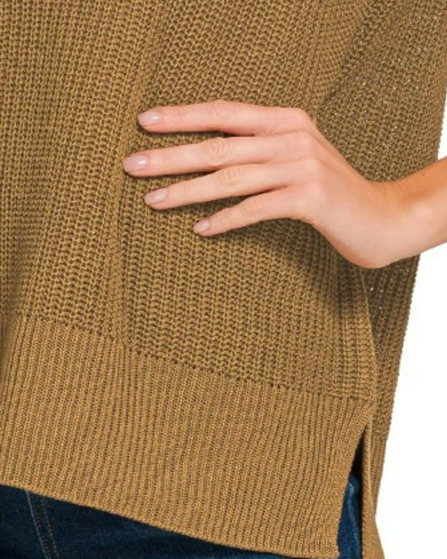 Zenana Oversized Crew Neck Sweater