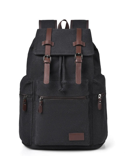 Canvas Backpack Bag with Buckle Straps