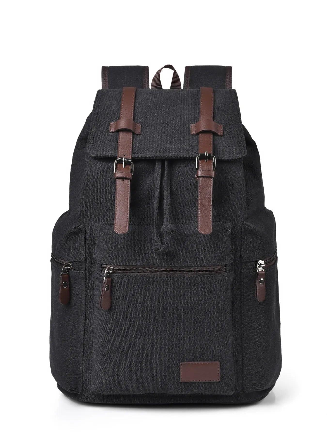 Canvas Backpack Bag with Buckle Straps