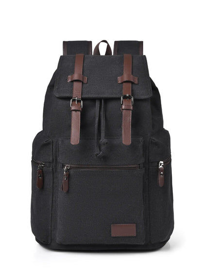 Canvas Backpack Bag with Buckle Straps