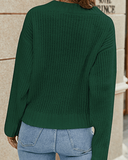 Surplice Neck Long Sleeve Sweater