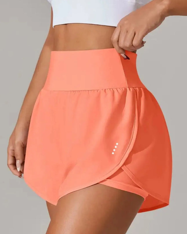 Pocketed High Waist Active Shorts 