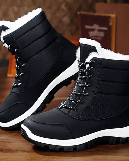 Winter Waterproof Snow Boots with Warm Fur Lining