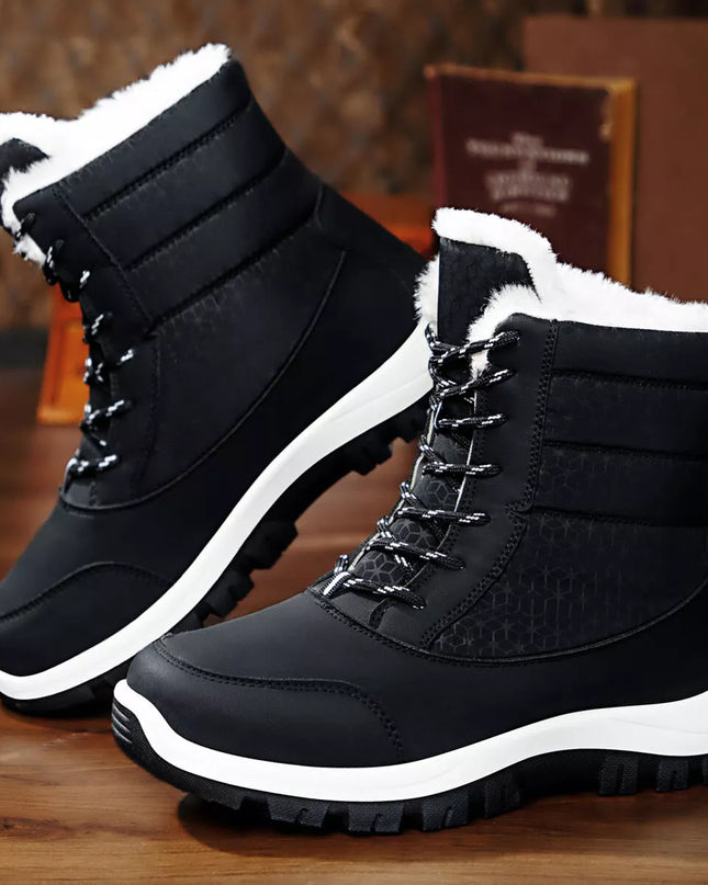 Winter Waterproof Snow Boots with Warm Fur Lining