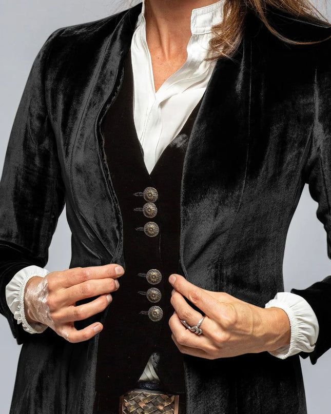 Slit Back Open Front Cardigan Black