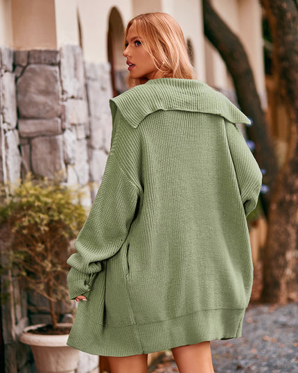 Dropped Shoulder Long Sleeve Cardigan