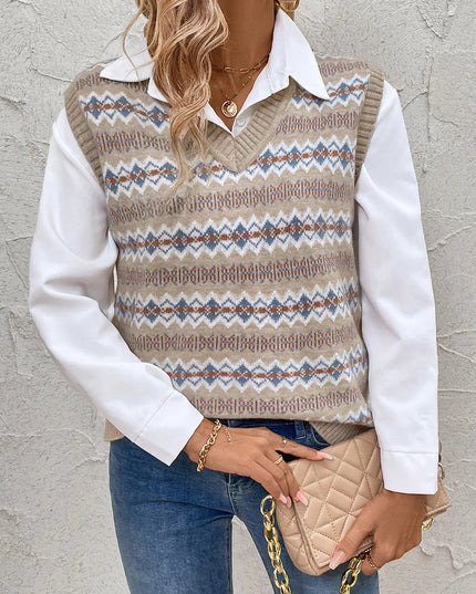 Perfee V-Neck Sweater Vest 