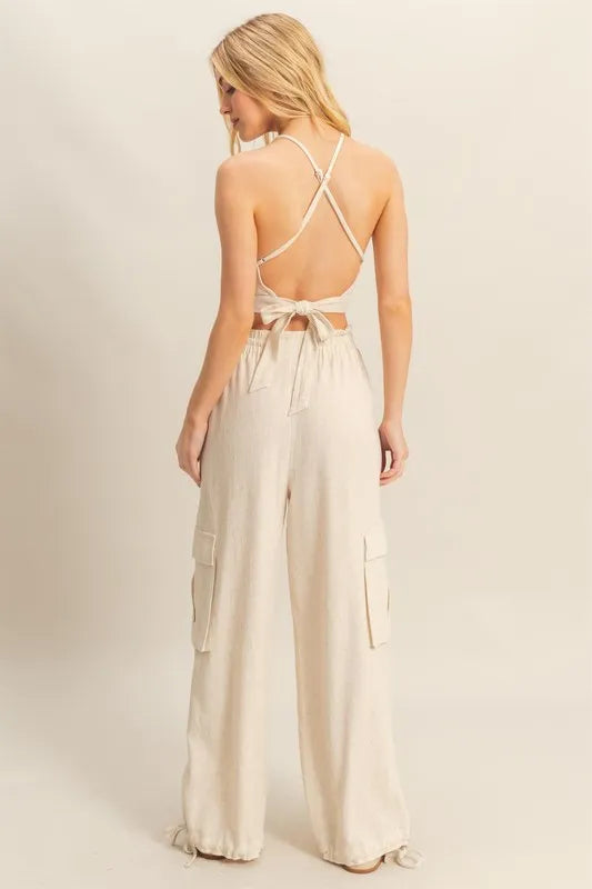 HYFVE Crop Top and Cargo Pants Set