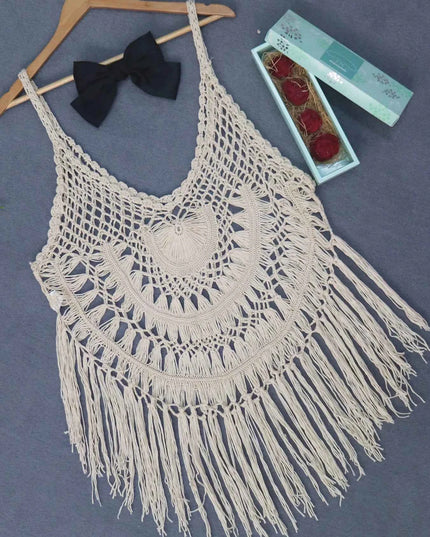 Crochet Fringe Beach Cover Up