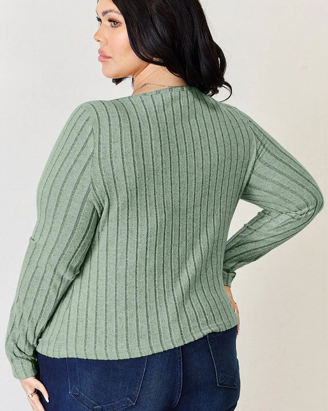 Basic Bae Full Size Ribbed Long Sleeve T-Shirt