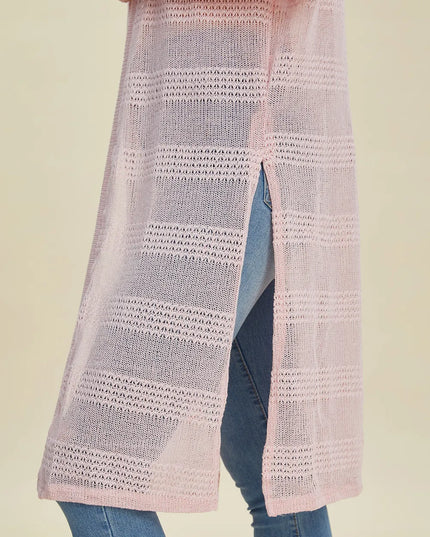 Double Take Full Size Open Front Longline Cardigan 