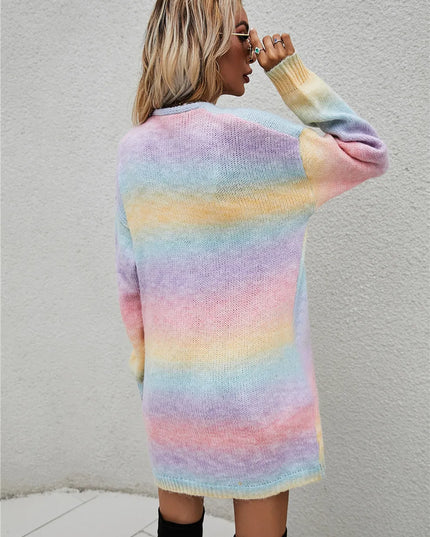 Angel Wings Full Size Pocketed Open Front Gradient Cardigan