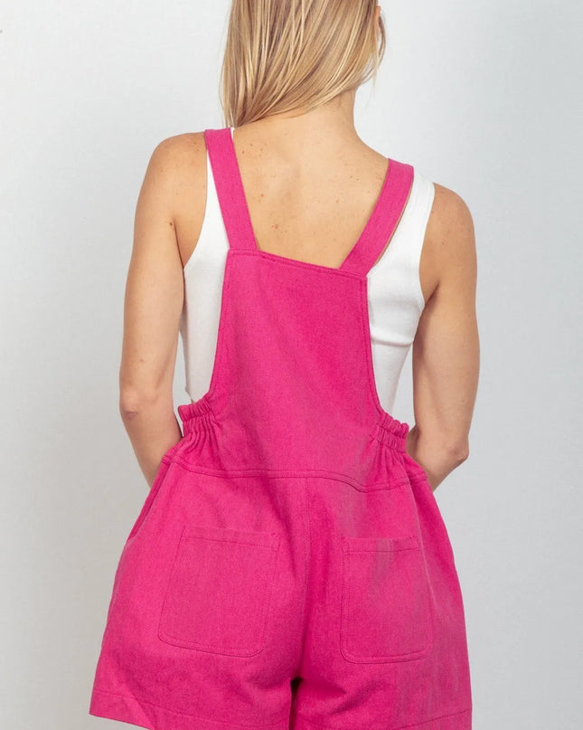 VERY J Adjustable Suspender Overalls with Pockets