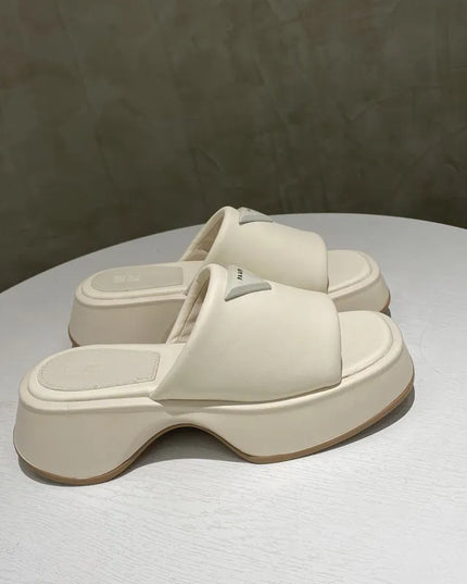 PU Leather Platform Sandals 