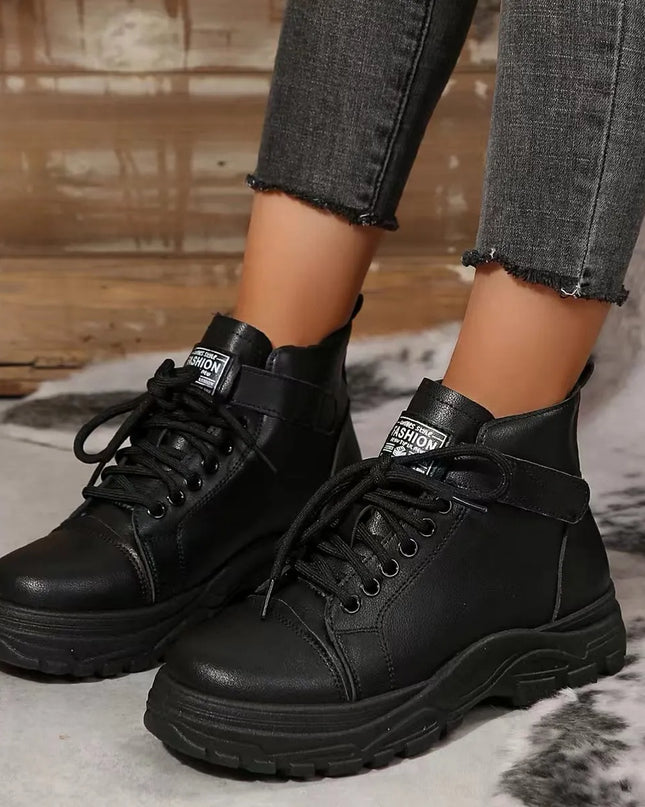 Lace Up Platform Combat Boots
