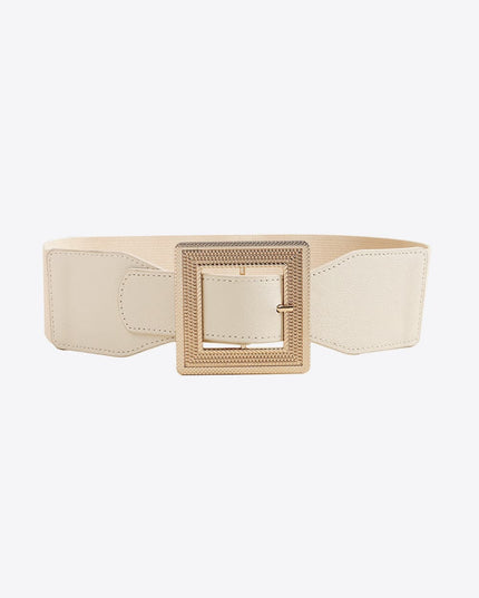 PU Leather Belt Ivory One Size