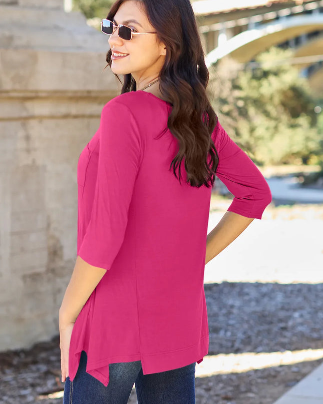 Basic Bae Full Size Round Neck Pocketed T-Shirt