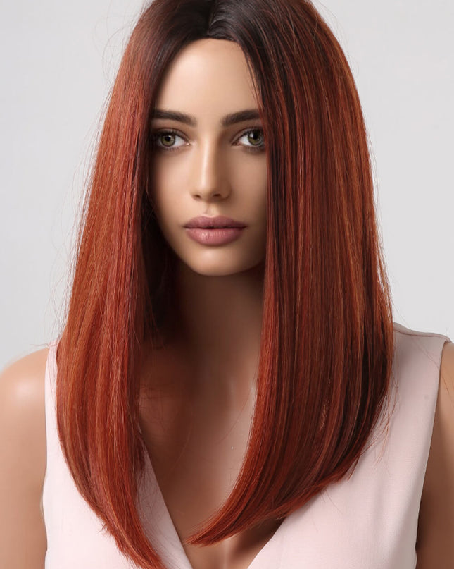 13*2" Full-Machine Wigs Synthetic Mid-Length Straight 27"