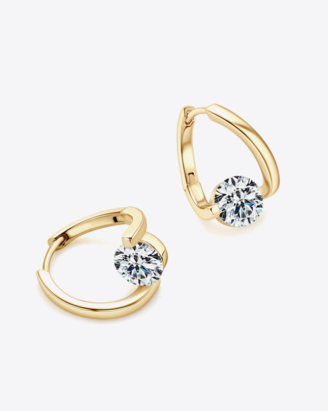 2 Carat Moissanite 925 Sterling Silver Heart Earrings