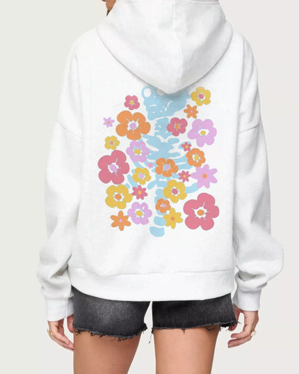 Drop Shoulder Graphic Hoodie with Kangaroo Pocket