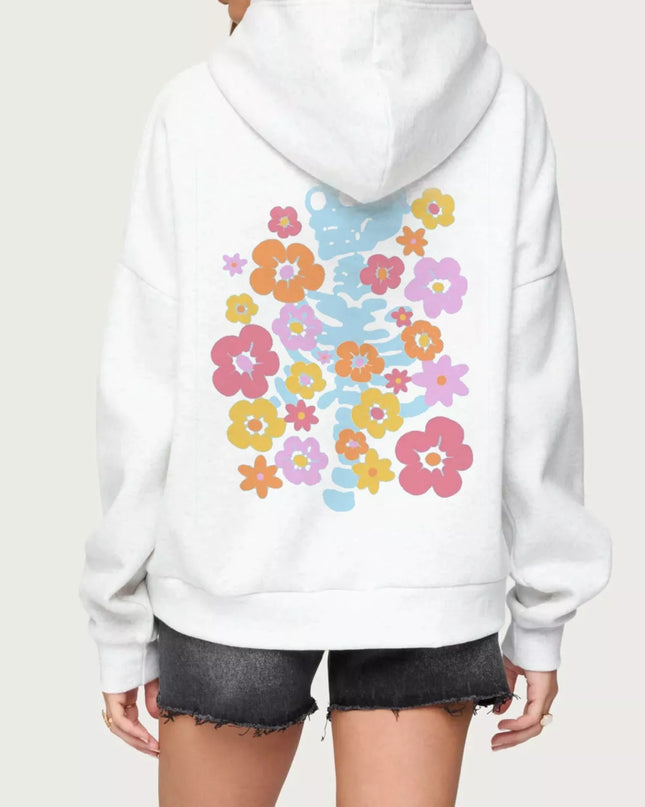 Drop Shoulder Graphic Hoodie with Kangaroo Pocket