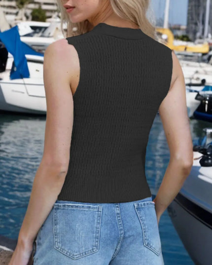 Button Down V-Neck Sweater Vest