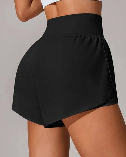 Pocketed High Waist Active Shorts 