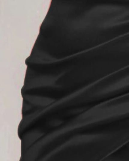 Ruched Spaghetti strap Wrap Dress 