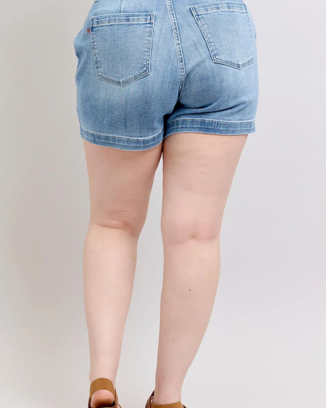 Judy Blue Plus Size High Rise Denim Shorts