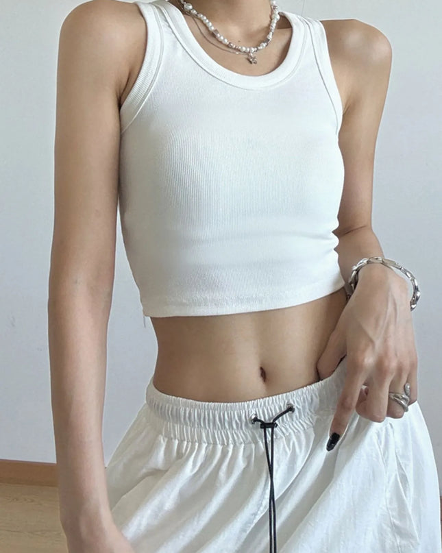 Ribbed Crop Tank Top