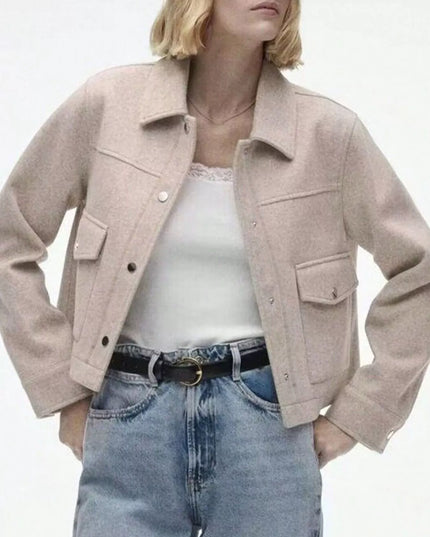 Snap Down Long Sleeve Jacket