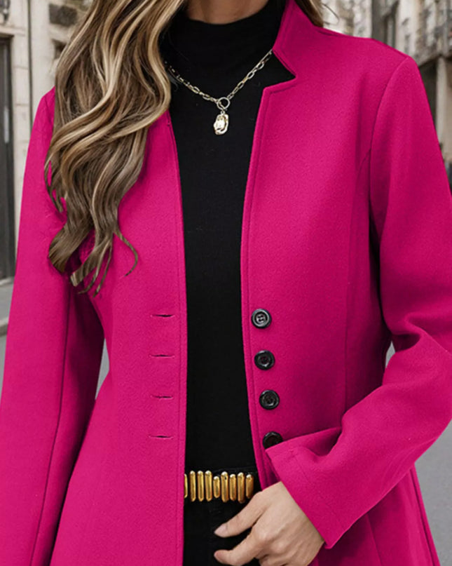 Button Up Long Sleeve Coat