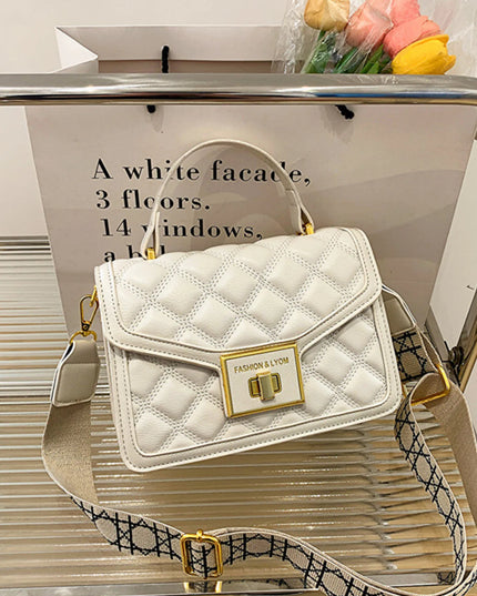 Quilted Adjustable Strap Shoulder Bag 