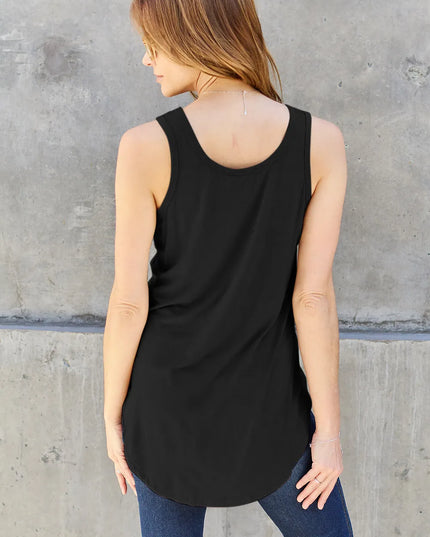 Basic Bae Full Size Round Neck Curved Hem Tank