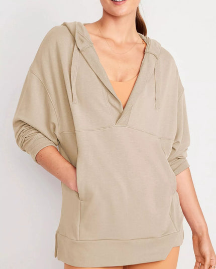 Drawstring Kangaroo Pocket Long Sleeve Hoodie