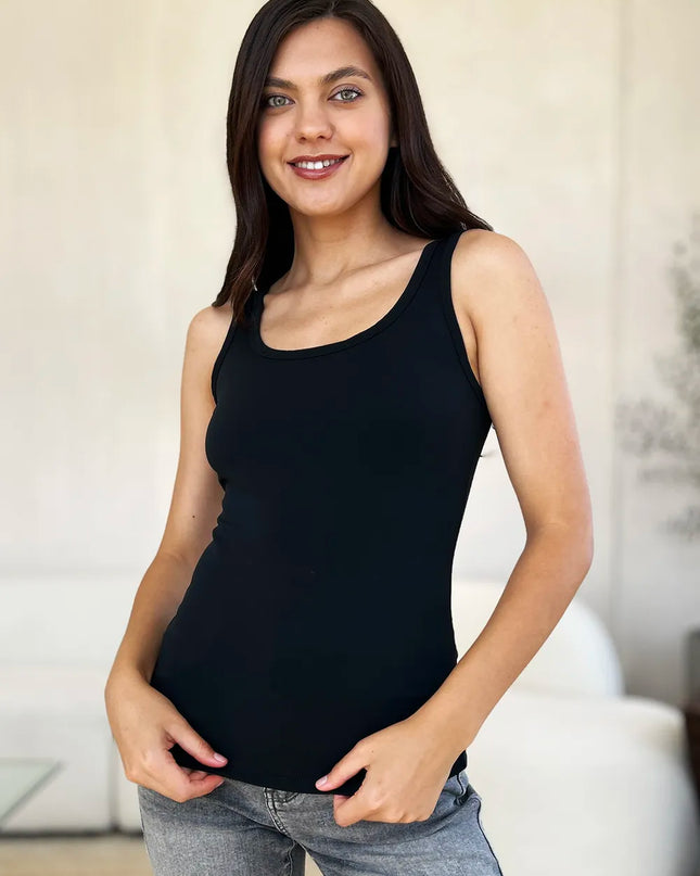 Basic Bae Full Size Square Neck Wide Strap Tank