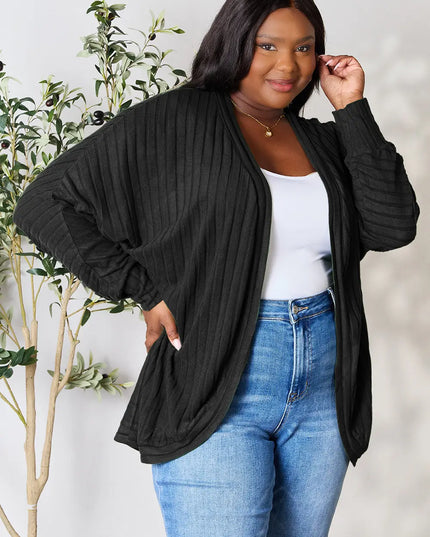 Basic Bae Full Size Ribbed Cocoon Cardigan