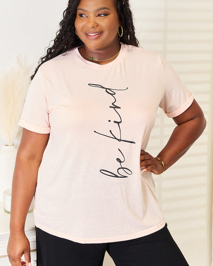 Simply Love BE KIND Graphic Round Neck T-Shirt Watermelon pink