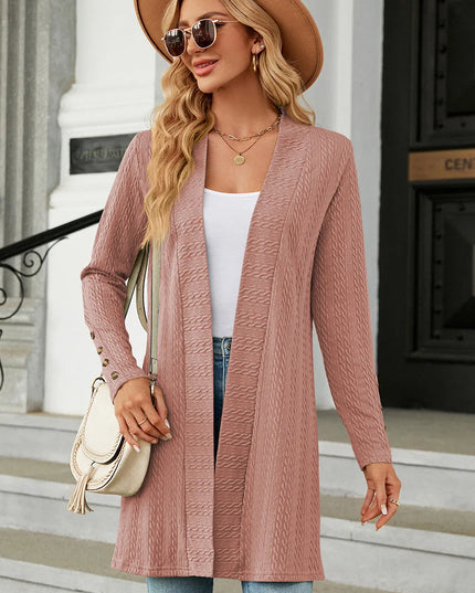 Open Front Long Sleeve Cardigan