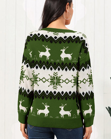Reindeer Round Neck Sweater