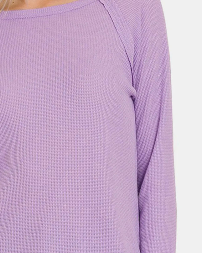 Zenana Waffle Long Sleeve T-Shirt