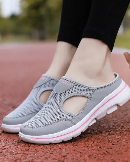 Round Toe Mesh Cut Out Sandals 