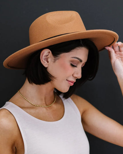 Fame You Got It Fedora Hat Khaki One Size