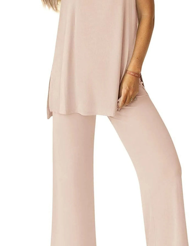 Round Neck Tank and Pants Set