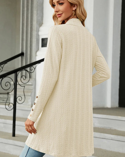 Open Front Long Sleeve Cardigan