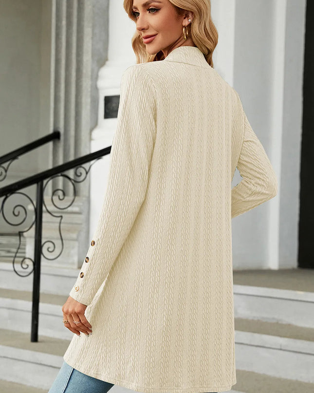 Open Front Long Sleeve Cardigan
