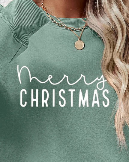 MERRY CHRISTMAS Dropped Shoulder Sweatshirt