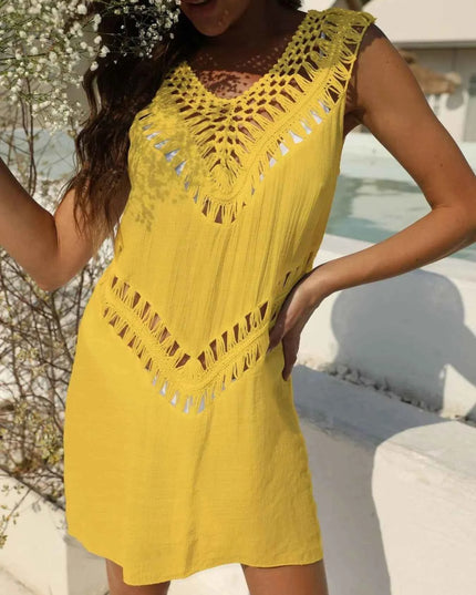 Crochet Detail Beach Cover Up Dress