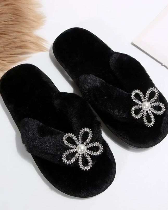Flower Toe Post Flats Slippers