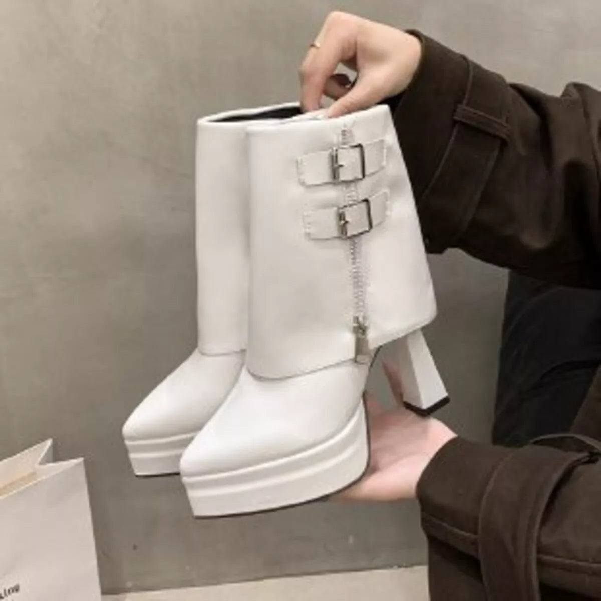 Point Toe High Heels Boots